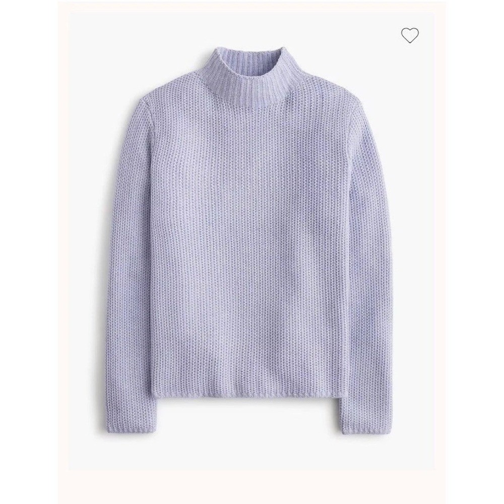 Madewell Women's NWOT‎ Cotton Mock Neck Sweater Light Blue XXL Knit FLAWED